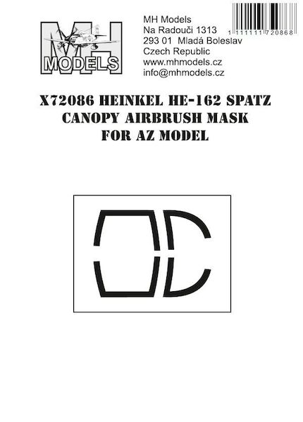Heinkel He162 Canopy Airbrush Masks (Special hobby) X72086