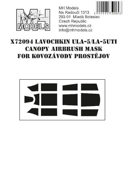 Lavochkin ULa5/La5Uti Canopy Airbrush Masks (KP) X72094