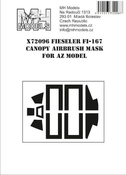 Fieseler Fi167 Canopy Airbrush Masks (AZ Model)  X72096