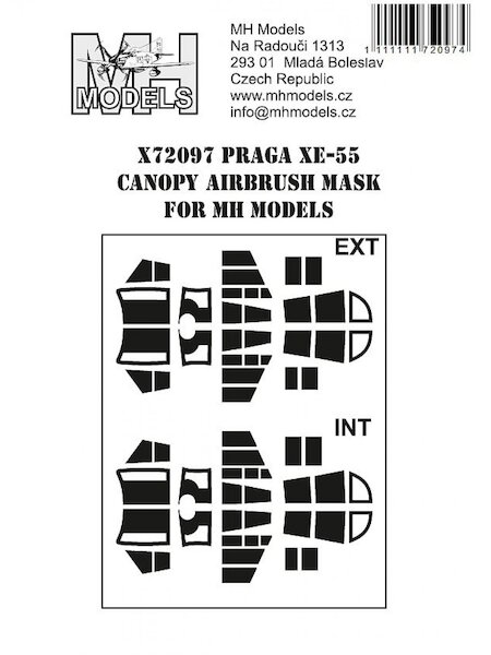 Praga XF55 Canopy Airbrush Masks (MH Models) X72097