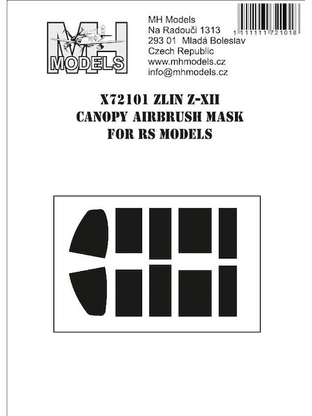 Zlin ZXII Canopy Airbrush Masks (RS Models)  X72101