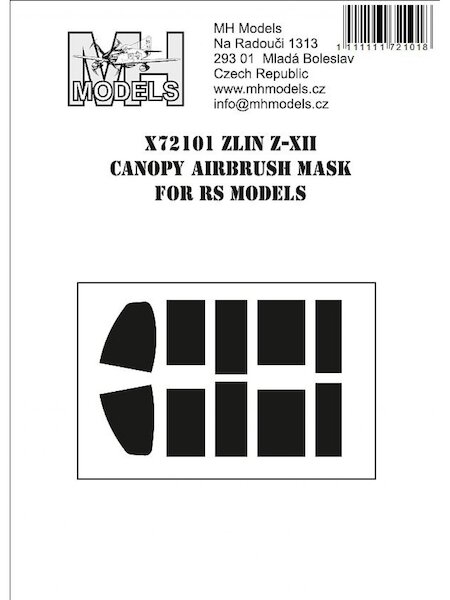 Zlin ZXII Canopy Airbrush Masks (RS Models) X72101