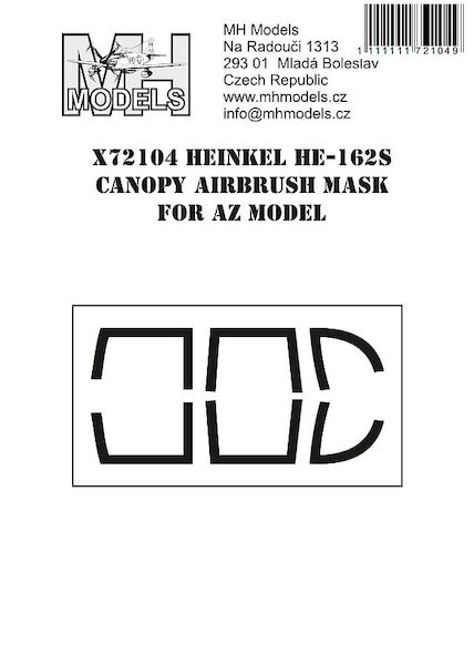 Heinkel He162S Canopy Airbrush Masks (AZ Model) X72104