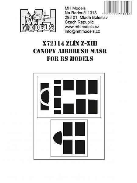 Zlin ZXIII Canopy Airbrush Masks (RS Models) X72114