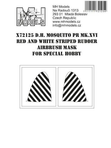 DH Mosquito PR MkXVI Red and White Strped Tail (Special Hobby) X72125