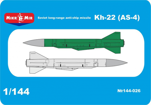 Kh22 (AS4 Kitchen) Soviet Long Range anti Ship Missile (2x) with trolley  MM-144026