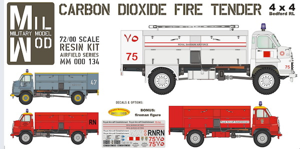 Bedford RL 4x4 Carbon Dioxide Fire Tender (RAF, RAE, Royal navy Royal Bahraini AF) MM000-134