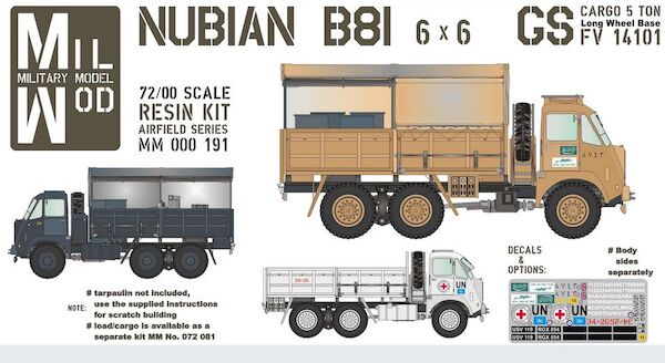 Nubian B81 6x6 5 ton Long Wheelbase General Service truck (UN, RAF and Royal Saudi AF)  MM000-191