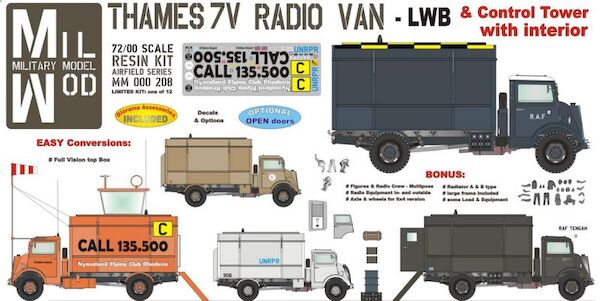 Thames 7V LWB - Radio Van & Control Tower with Figures and equipment  MM000-208