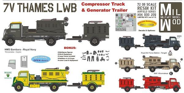Thames 7V LWB Compressor with Generator Trailer with Figures and equipment MM000-209
