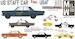 Ford Galaxie Staff Car two -US Air Force, police etc. 4-Door Sedan + 3 Figures, Roof Equipment MM072-021