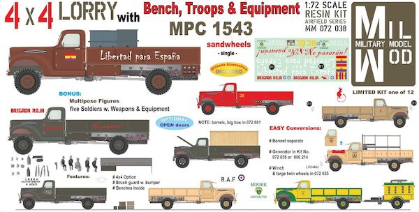Chevrolet MPC1543 4x4 lorry 3 ton with troops and equipment MM072-038