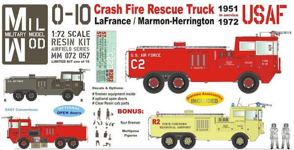 O-10 Crash Truck USAF w. Figures & inside Equipment  MM072-057