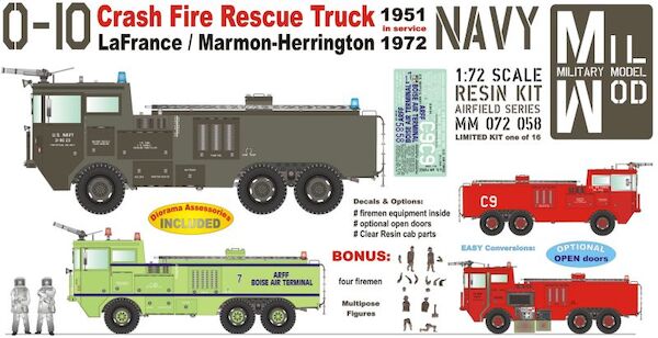 O-10 Crash Truck US Navy with Figures & inside Equipment MM072-058
