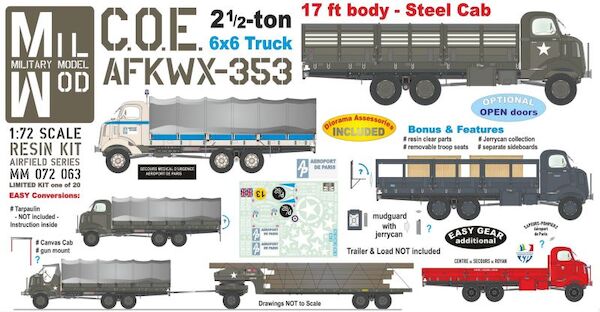 C.O.E. GMC AFKWX 353  17 ft body 2,5 ton truck with steel Cab - large Body  MM072-063