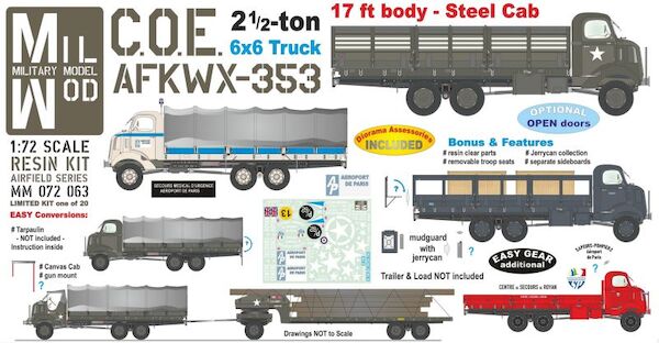 C.O.E. GMC AFKWX 353 17 ft body 2,5 ton truck with steel Cab - large Body MM072-063