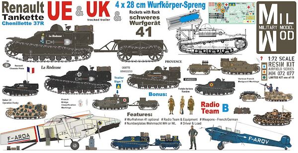 Tankette Renault UE  with tracked trailer with WGr.28cmg & Radio Team B  MM072-077