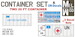 Container set: 2 UN 20ft Containers (UN Decals) MM072-083