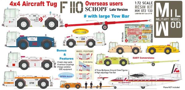 Schopf F110 Aicraft Tug - Medium Type with Large tow bar & Tug Equipment (Overseas) MM072-133