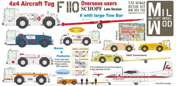 Schopf F110 Aicraft Tug - Medium Type with Large tow bar & Tug Equipment (Overseas)  MM072-133