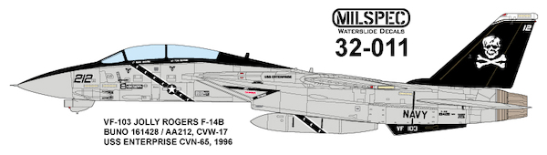 F14B Tomcat (VF103 Jolly Rogers USS Enterprise 1996) MILSPEC32-011