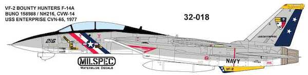 F14A Tomcat (VF2 Bounty Hunters USS Enterprise 1977) MILSPEC32-018