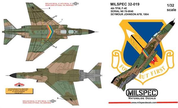 F4G Phantom (4TFW Seymour Johnson AFB 1984)  MILSPEC32-019