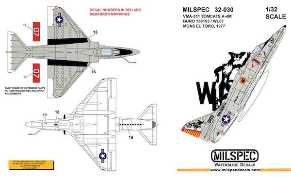 A4M Skyhawk (VMA-311 'Tomcats", MCAS El Toro 1977)  MILSPEC32-030