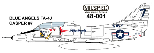 Blue Angels TA4J Skyhawk 'Casper' # 7 MILSPEC48-001