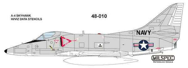 A4 Skyhawk Hi-Viz Data stencils MILSPEC48-010