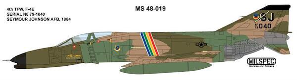 F4E Phantom (4th TFW Seymour Johnson AFB 1984)  MILSPEC48-019