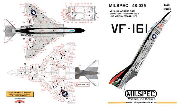 F4N Phantom (VF161 Chargers CVW5 USS Midway 1975)  MILSPEC48-025