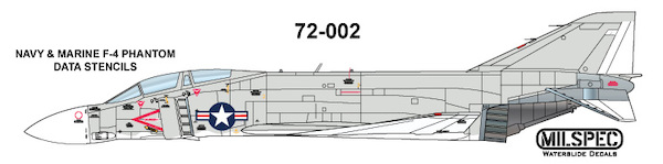 F4 Phantom USN/USMC Data Stencils US Navy and Marines  MILSPEC72-002