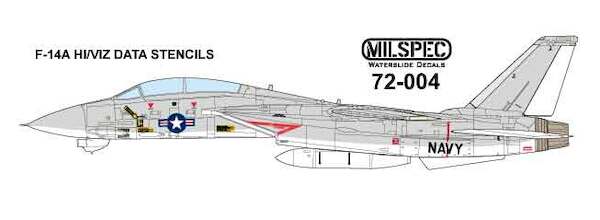 F14 Tomcat Hi-Viz Data and Stencils MILSPEC72-004