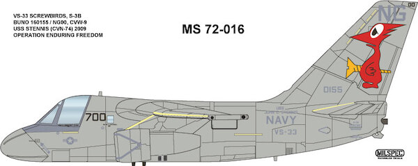 Lockheed S3B Viking (VS33 "Screwbirds" USS Stennis CVN74)  MILSPEC72-016