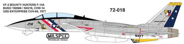 F14A Tomcat (VF2 Bounty Hunters USS Enterprise 1977) MILSPEC72-018