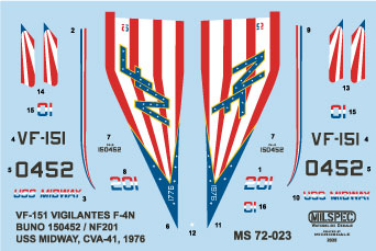 F4J Phantom (Blue Angels 1969 season) MILSPEC72-054