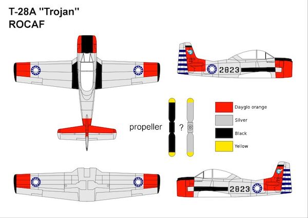North American T28A Trojan (Taiwan AF) MINI314