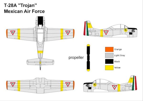 North American T28A Trojan (Mexican AF) MINI315