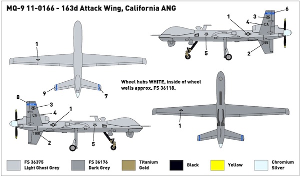 General Atomics MQ9 Reaper Bagged version with 1 kit (USAF) MINI329