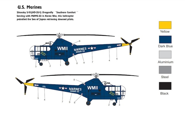 Sikorsky HO-3S-1 Dragonfly (US Marine Corps) MINI340