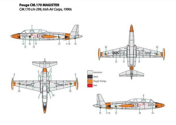 Fouga CM170 Magister (Irish Air Corps) MINI354