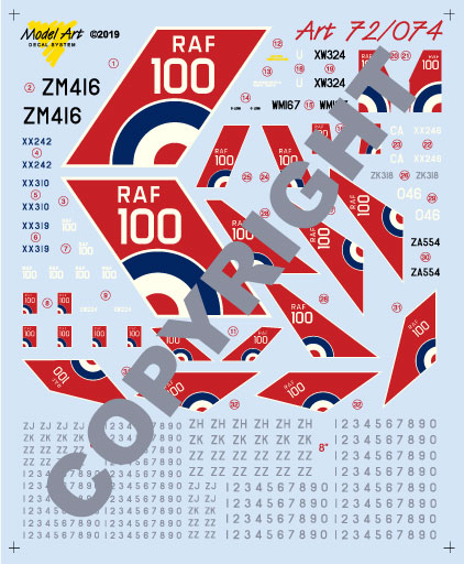RAF centenary Logo's and grey serials MA7274