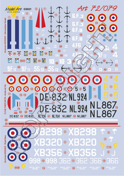 Grumman Avenger (Aeronavale, Royal Navy), Tiger Moth (Armee de l'air)  MA7279