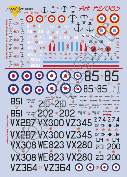 Sea Fury T20 (Royal Navy), SNCASE Aquilon MK20(Aeronavale)  MA7285