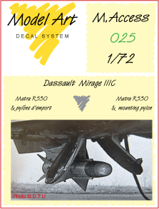 Matra R530 missile with mounting pylon for Mirage III maccess 25