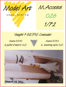 Matra R530 missile with mounting pylon for Vought F-8E(FN) Crusader  maccess 26