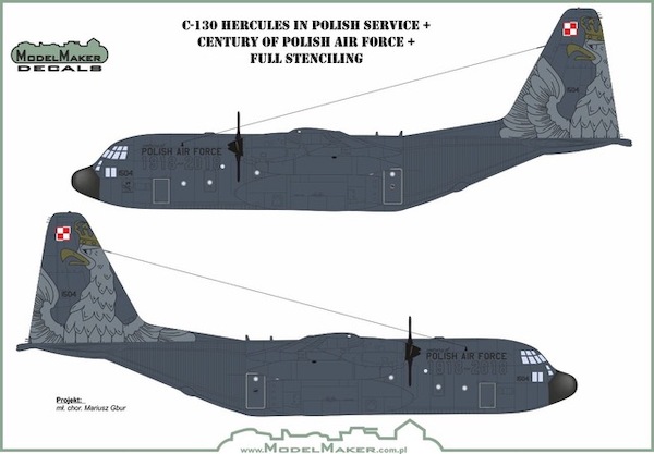 Lockheed C130H Hercules in Polish Service  incl. special markings 100yrs Polish AF  MMD-144111