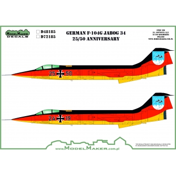 F104G Starfighter (Luftwaffe JABOG34  25/50 Anniversary  MMD-144185