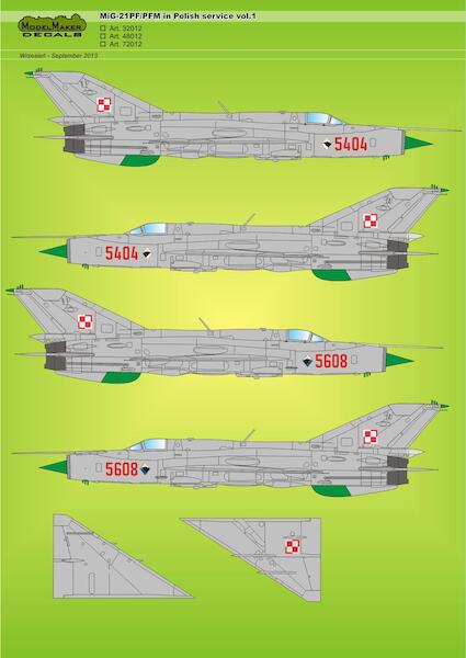 Mikoyan MiG21PF/PFM Fishbed in Polish service part 1 MMD-32012